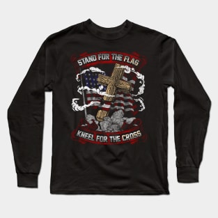 Stand For The Flag Kneel For The Cross Long Sleeve T-Shirt